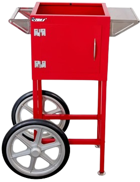 עגלה אדומה למכשיר פופקורן